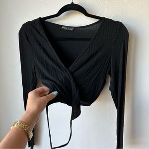 SHEIN wrap crop top size small